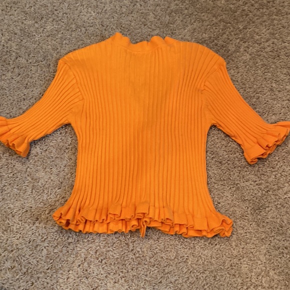 Bcbg orange short sleeved sweater - Picture 4 of 5
